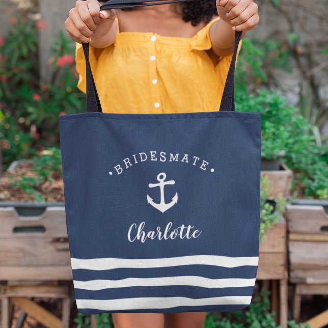 Tote Bag Bridesmaid Nautique Personnalisée (Créateur téléchargé)