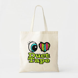 Tote Bag Bright Eye Heart I Love Duct Tape