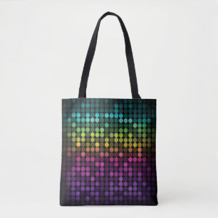Tote Bag Bright Multicolor Vintage Art Abstrait