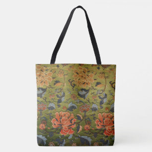 Tote Bag Brocard chinois - vert