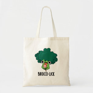 Tote Bag Brocco lick Funny Veggie Broccoli Pun