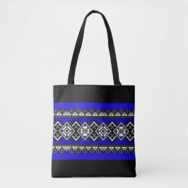 Tote Bag Broderie bleue