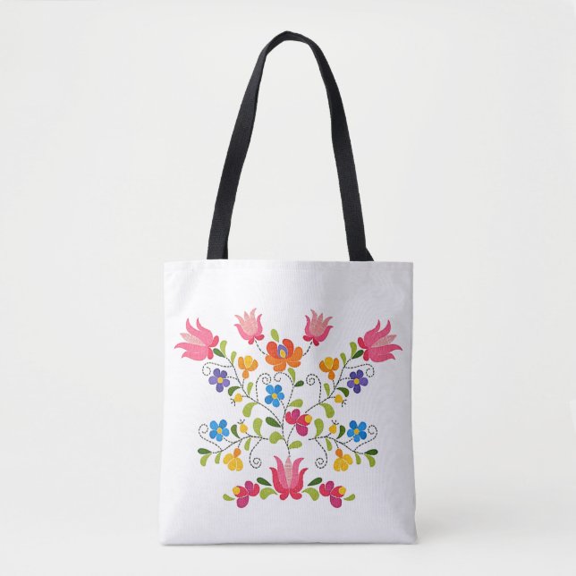 Tote Bag Broderie florale (Devant)