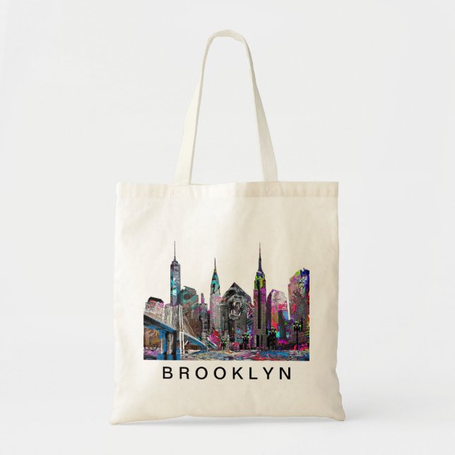 Tote Bag Brooklyn, New York en graffiti (Devant)