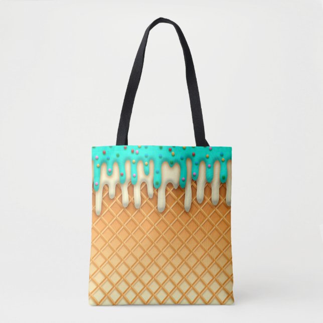 Tote Bag Brosse à cône de crème glacée avec arrosage (Devant)
