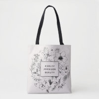 Brosse botanique moderne et marque noire