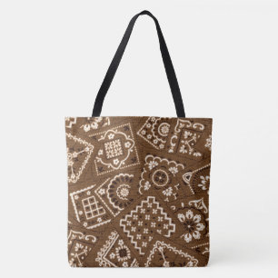 Tote Bag Brown Bandanna Fourre-tout