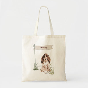 Tote Bag Brown Cocker Spaniel Félicitations au nouveau chi