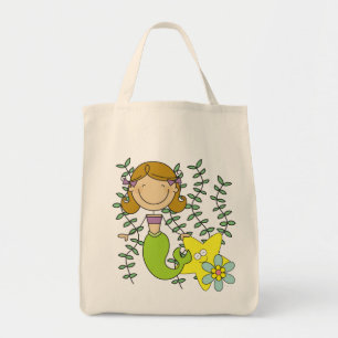 Tote Bag Brown Haired Mermaid