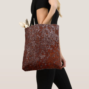 Tote Bag Brûlé Orange Cuivre Texté Métal