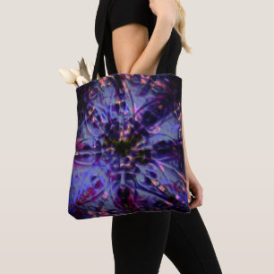 Tote Bag Brûlé texture rugueuse violet foncé à violet taché