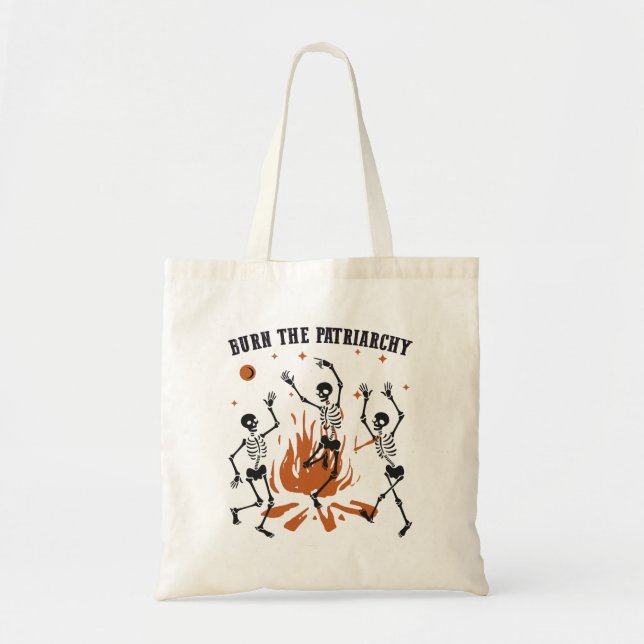 Tote Bag Brûler Le Patriarcat Squelettes Féministes Éffraya (Devant)