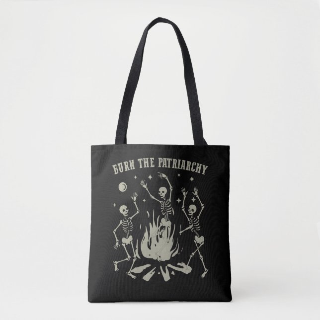 Tote Bag Brûler Le Patriarcat Squelettes Féministes Éffraya (Devant)