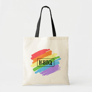 Tote Bag Brushstrokes LGBTQ Arc-en-ciel