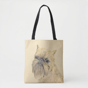 Tote Bag Bruxelles Griffon Peinture - Cute Original Chien A