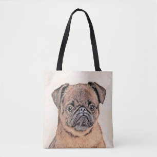 Tote Bag Bruxelles Griffon Smooth Painting Original Chien A