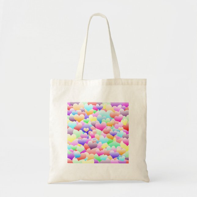 Tote Bag Bubble Hearts Light (Devant)