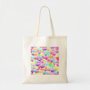 Tote Bag Bubble Hearts Light