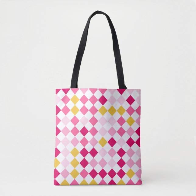Tote Bag Bubblegum Sunrise Arlequin (Devant)