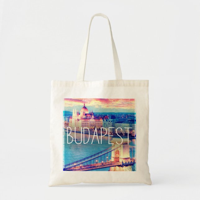 Tote Bag Budapest - vintage-poster (Devant)