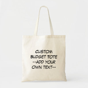 Tote Bag Budget fait sur commande fourre-tout - ajoutez