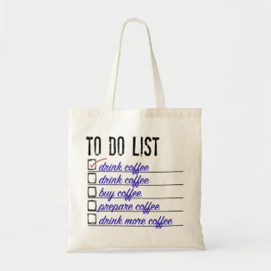 Tote Bag Budget Fourre-tout d'À-faire-liste de café