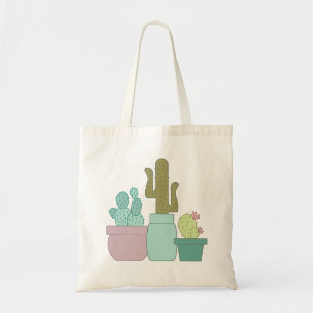Tote Bag Budget Fourre-tout de cactus (Devant)