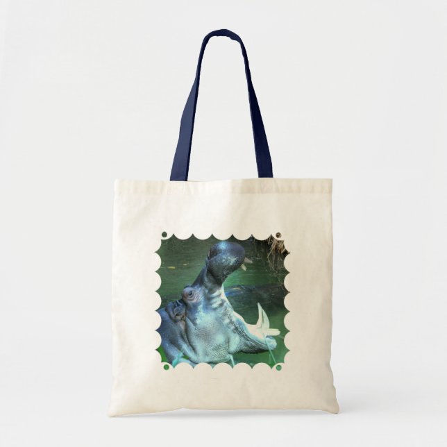 Tote Bag Budget Fourre-tout d'hippopotame (Devant)