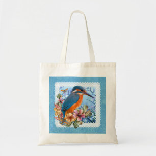Tote Bag Budget Fourre-tout d'oiseau de martin-pêcheur