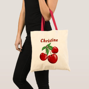 Tote Bag Budget personnalisé des cerises rouges