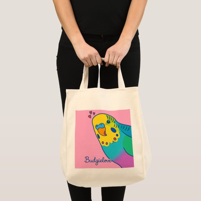 Tote Bag Budgielove Grocerybag  (Devant (produit))