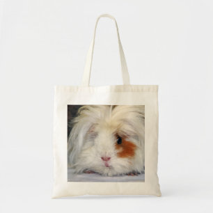 Tote Bag Buff and White, Lunkarya Guinée Pig Face Closeuse