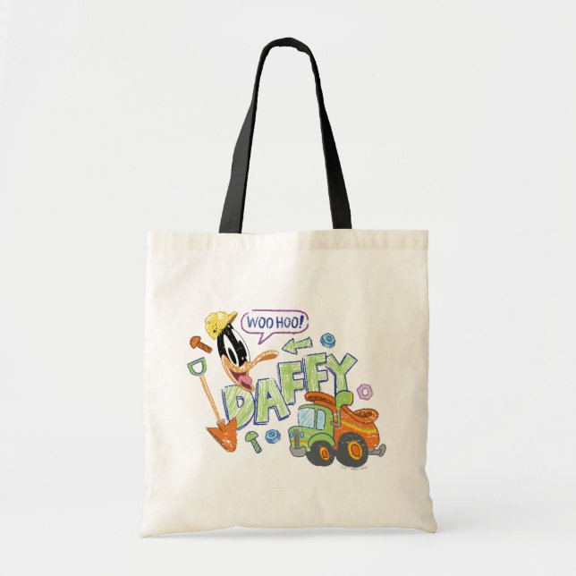 Tote Bag BUGS BUNNY BUILDERS™| DAFFY DUCK™ Sketch Art (Devant)