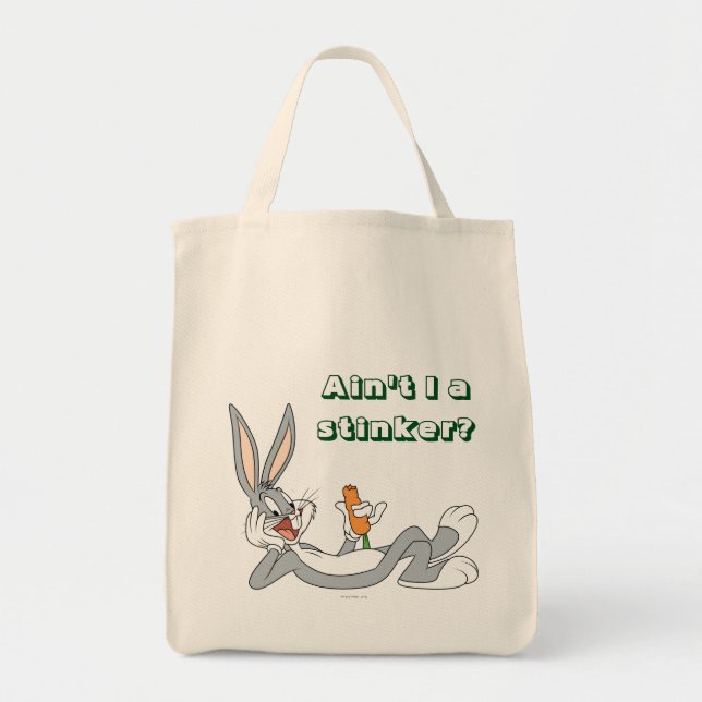 Tote Bag BUGS BUNNY™ Lying Down Eating Carrot (Devant)