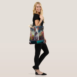 Tote Bag Bull Terrier sur une pagaie : une aventure Pittore