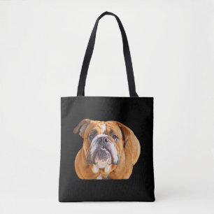 Tote Bag Bulldog Face - Bulldog anglais, Brown