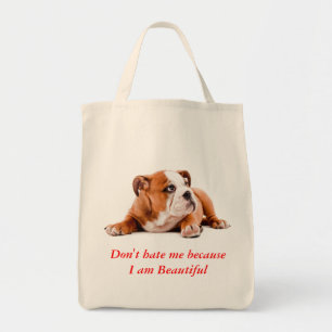 Tote Bag Bulldog ne me hait pas...Je suis une belle épicer