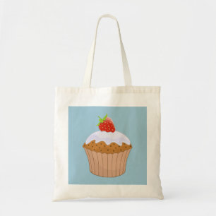 Tote Bag Bun aux fraises sur Blue Cute