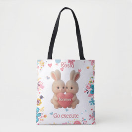 Tote Bag Bunny Christmas Stocking – Personal Holiday Ch arm