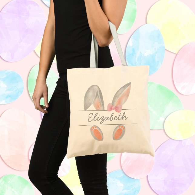Tote Bag Bunny Ears Personnalisé Pâques (Créateur téléchargé)