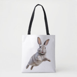 Tote Bag Bunny Joyeux Joueur Jouer Jouer Jumping Dans L'Air