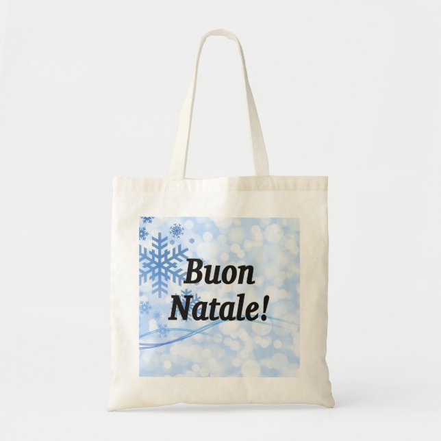 Tote Bag Buon Natale ! Joyeux Noël en italien bf (Devant)
