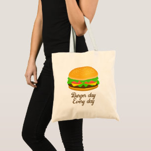 Tote Bag Burger cool et amusant jour par jour