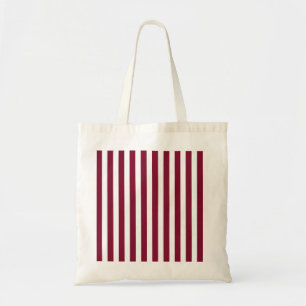 Tote Bag Burgundy et blanc rayures de bonbons