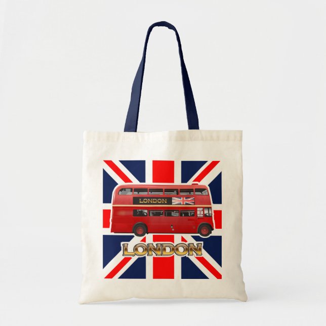 Tote Bag Bus Red London Double Decker (Devant)