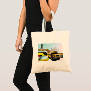 Tote Bag Bus scolaire de la ville cybernétique