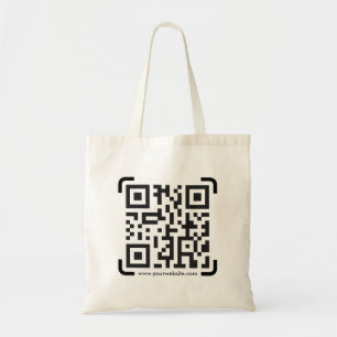 Tote Bag Business Scan Me QR Code Website Modern Simple
