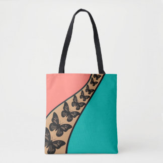 Tote Bag Butterfly Flow Abstract Tank Top