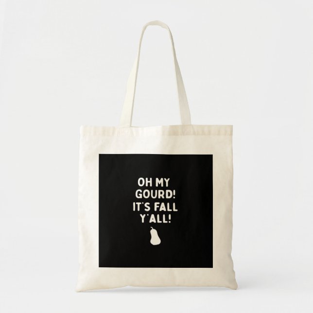 Tote Bag C’est l’automne Y’all ! (automne d'Halloween) Blan (Devant)