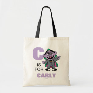 Tote Bag C est pour Count von Count   Ajouter Votre Nom